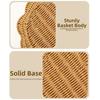 Flower Shape Imitation Rattan Basket Handwoven Woven Bread Plate Fruit  Serving Tray  Dining Table