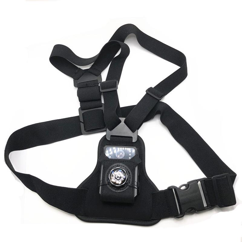 Dual Shoulder Strap Chest-Mounted Rotating Body Camera and Walkie-Talkie Holder for Climbing and Cycling.