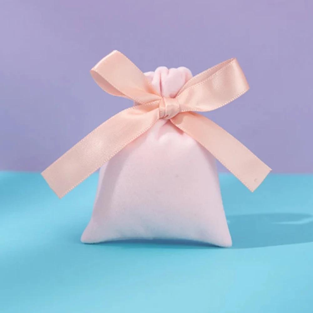 10Pcs 7x9cm 10x12cm 12x15cm 15x20cm Beige Velvet Bag Jewelry Suede Gift Packaging Wedding Favors Candy Earrings Bracelet Pouch