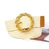 Chic Women's Woven Elastic Band Belt - Stylish PP Straw Waist Seal Accessory