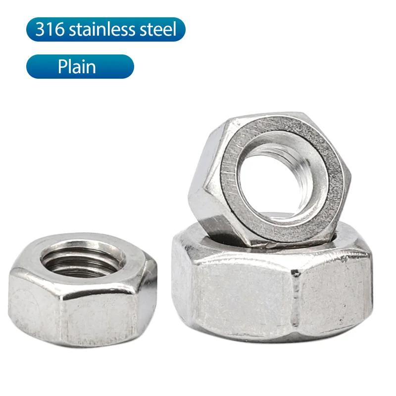 Hexagon Hex Nuts Metric DIN934 M2 M2.5 M3 M4 M5 M6 M8 M10 M12 M14 M16 M18 M20 M22 M24 Carbon Steel Stainless Steel Hex Nuts