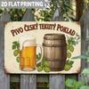Metal Wall Art Czech Beer Vintage Sign, 8x12 Inch Tin Poster for Bar