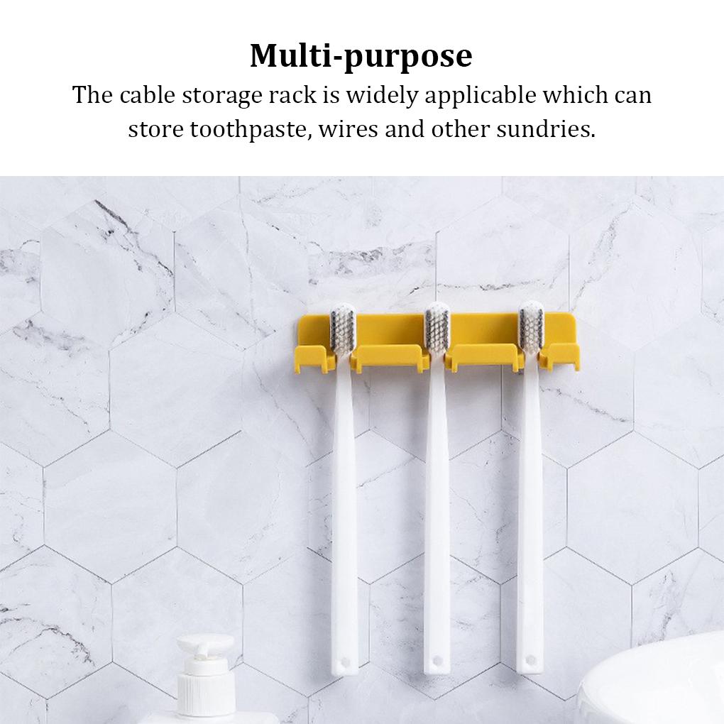 Wandmontierter, stanzfreier Hängehakenhalter, multifunktionale Kabelaufbewahrung, Türhänger, Haushalt, Badezimmer, Wohnzimmer