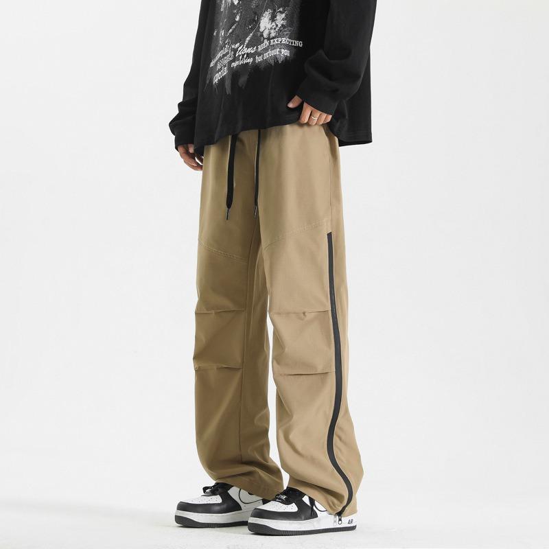 Spring and Autumn New Overalls Men's Loose Straight Paratrooper Shock Pants Sports Casual Loose Pants