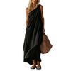 2026 Elegant One-Shoulder Sleeveless Long Dress for Women - Summer Fashion