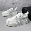 Fashion Trendy Little White Shoes for Men's New Thick Sole Breathable Board Shoes with Elevated Inner Height Sports and Casual Shoes