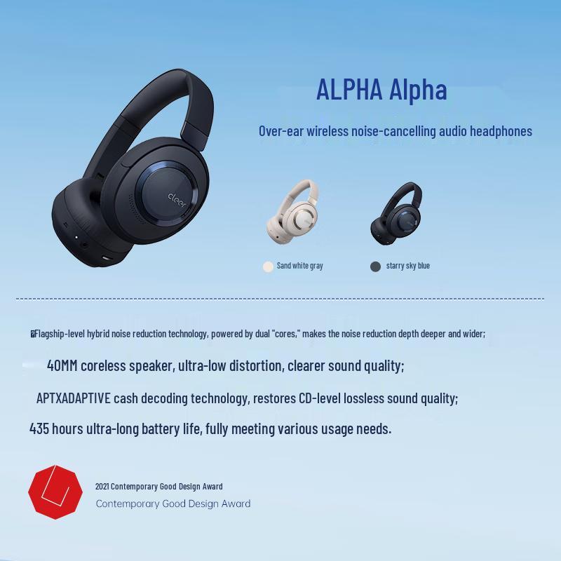 Cleer ALPHA Smart Noise-Cancelling Wireless Bluetooth Headphones