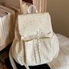Korean Style Casual Student Backpack Large Capacity Simple Trendy Double Shoulder Travel Bag