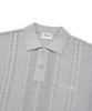 COVERNAT Cool Cable Collar Half Knit Light Blue