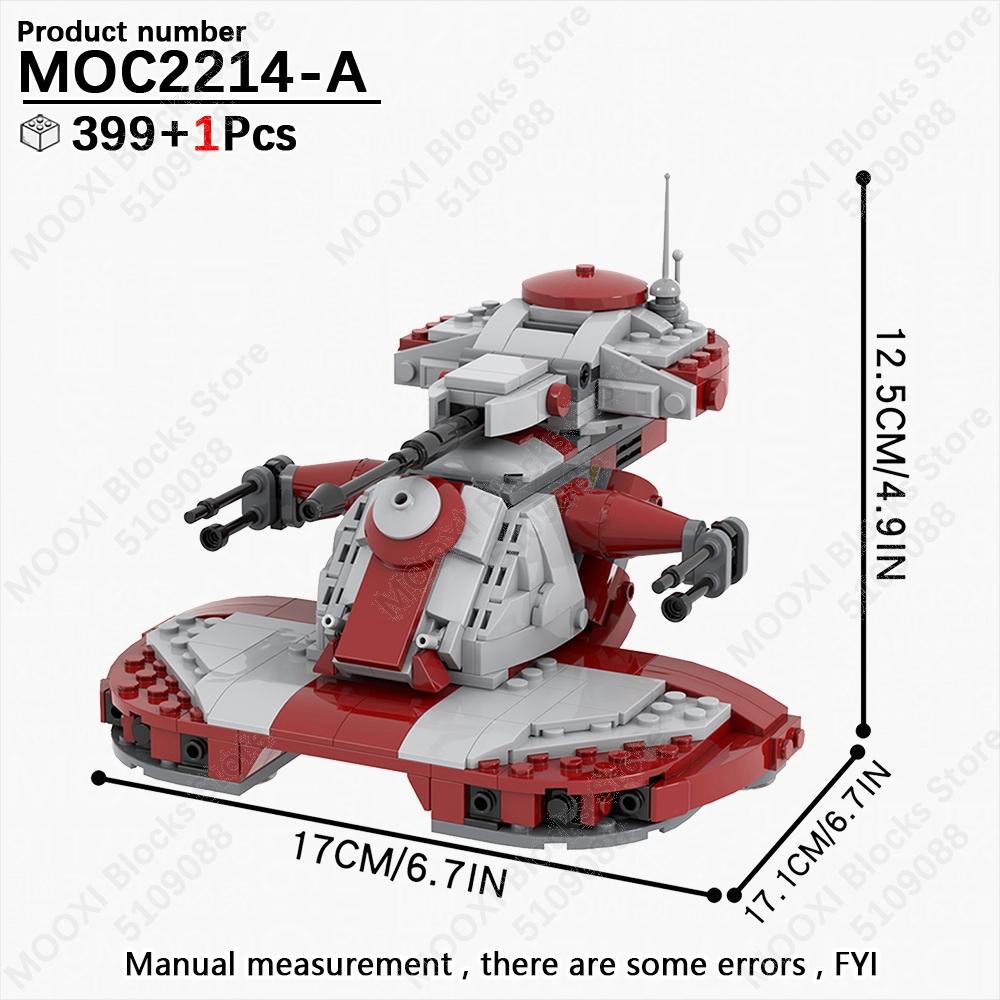 MOOXI Star Wars Mech Veicolo Cannone Carro Armato Armi Nave da Trasporto Soldati Modello Mattoncini Fai da Te Blocchi da Costruzione Assemblati Giocattolo per Bambini