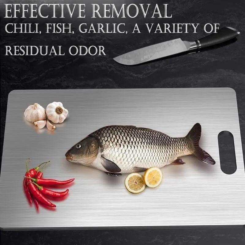 Cutting Board Stainless Non Stick Chopping Board Countertop Non Slip Ideal Perfect for Various Cooking Tasks
