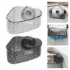 Suction Cup Corner Sponge Holder With Drain Holes Waterproof ABS Plastic Organizer For Kitchen Sink Bathroom Storage