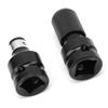 2pcs 1/2 to 1/4 Inch Telescopic Socket Adapter Hex Female Socket Adapter Set  For Impact Wrench