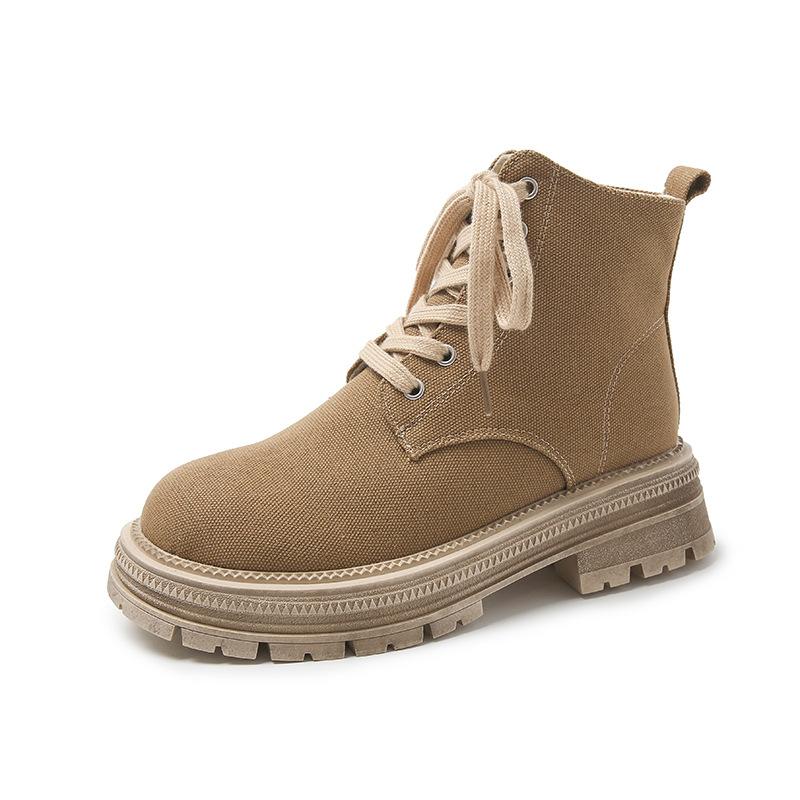 

Модная женская обувь 2024 года, высококачественные женские ботинки с перекрестной шнуровкой, модные современные ботинки с круглым носком, женские фирменные однотонные ботинки до середины икры, zapatos 40 хаки