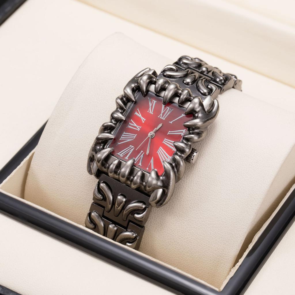 Wind Special-Shaped Square Claws Watch Men'S Millennium Retro Personalized Relief Pointed Claws Men'S Watch