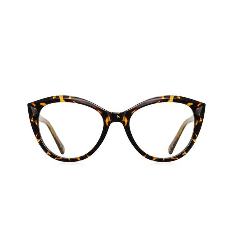 Leopard Frame Round Presbyopic Glasses Women Fashion TR90 Farsightedness Spectacles 0 To +6 0