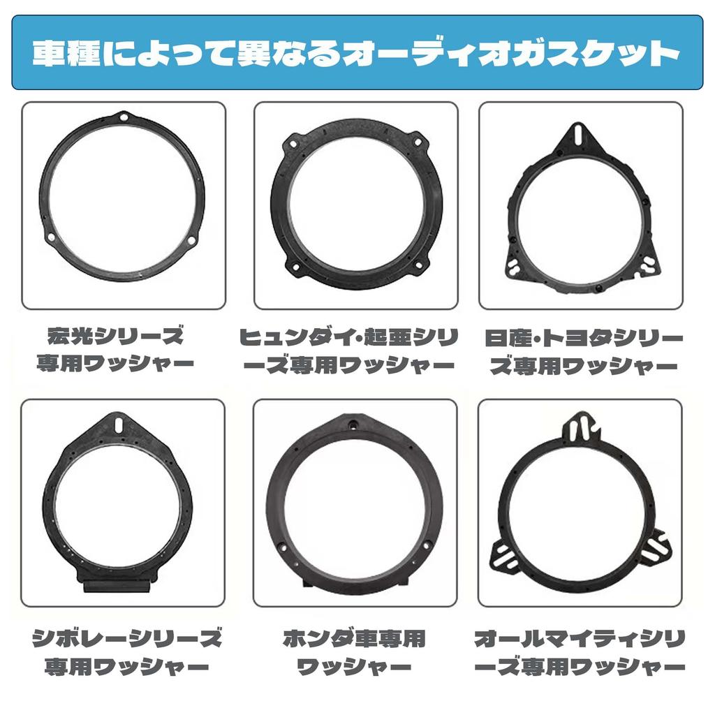 QEZA Baffle Board Inner Baffle 2pcs 6.5" Door Speaker Sound Improvement Noise Reduction for