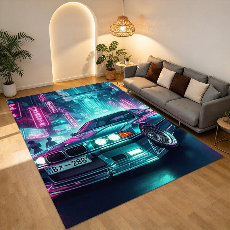 Neon City Living Room Nonslip Area Rug Soft Carpet For Bedroom Game Playroom Sofa Office Home Decor Doormat Christmas Gift C9302745