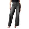 Women Stretch Denim Jeans High Waist Elastic Wide Leg Trousers Casual Long Pants Ladies