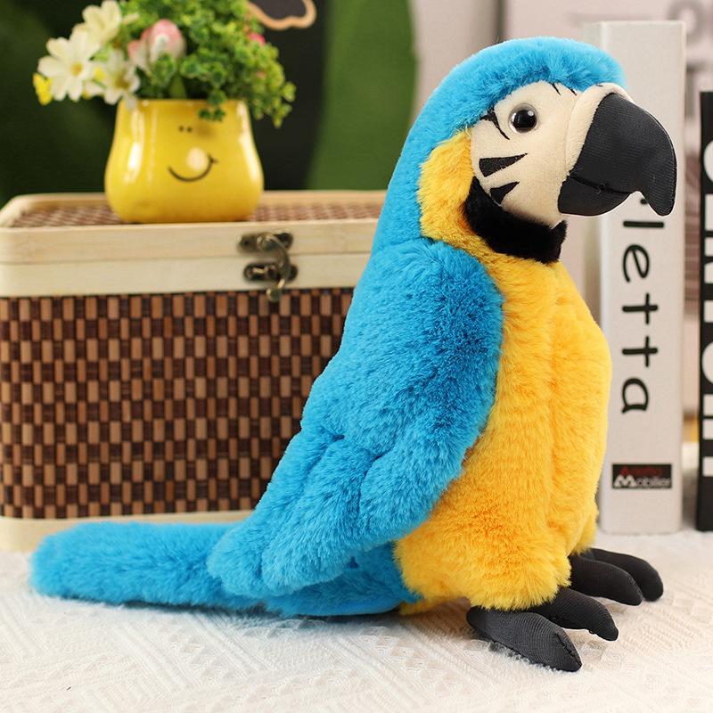 Simulation Parrot Doll Plush Bird Macaw Doll Simulation Bird Budgie Bird Doll
