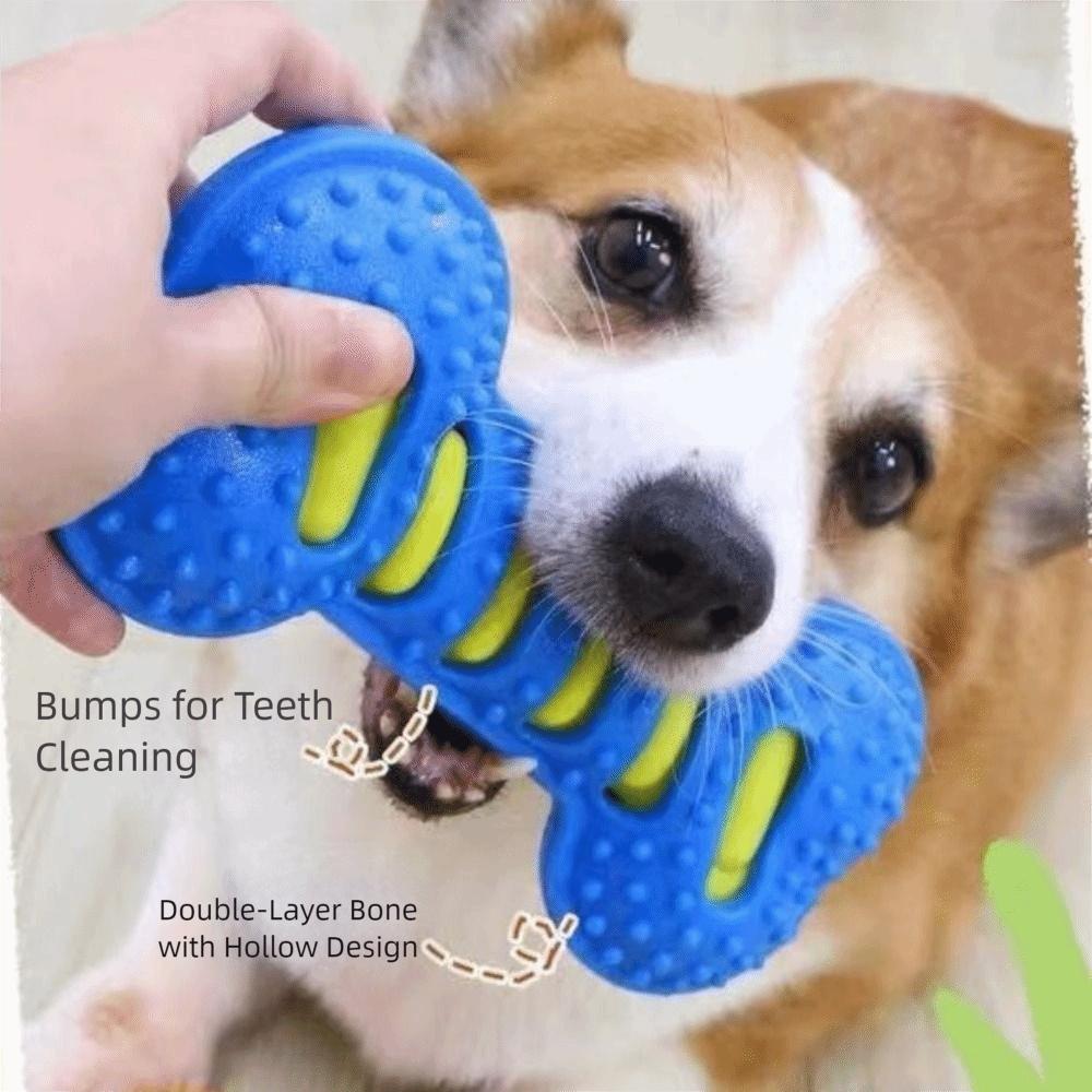 Pet Interactive Stick Bite-resistant Dog Chew Toy Sounding Durable Teeth Cleaning Toy Bone Shape Dog Molar Rod Training