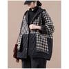 2024 Winter Fashion Padded Coats Chinese Womens Loose Hooded Warm Plaid Jackets Ladies Casual Vintage Luxury Outerwear