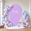 White Double-Sided Half-Round Cross Wedding Arch Kit for Party Decorations