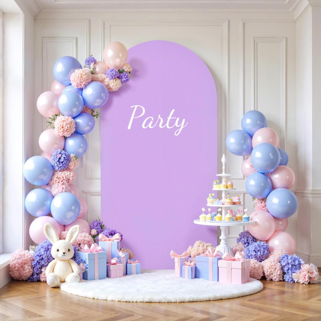 White Double-Sided Half-Round Cross Wedding Arch Kit for Party Decorations