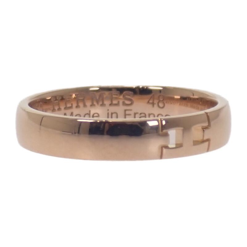 HERMES  H119851B #8(JP Size) 48  Ring K18 Pink Gold Women