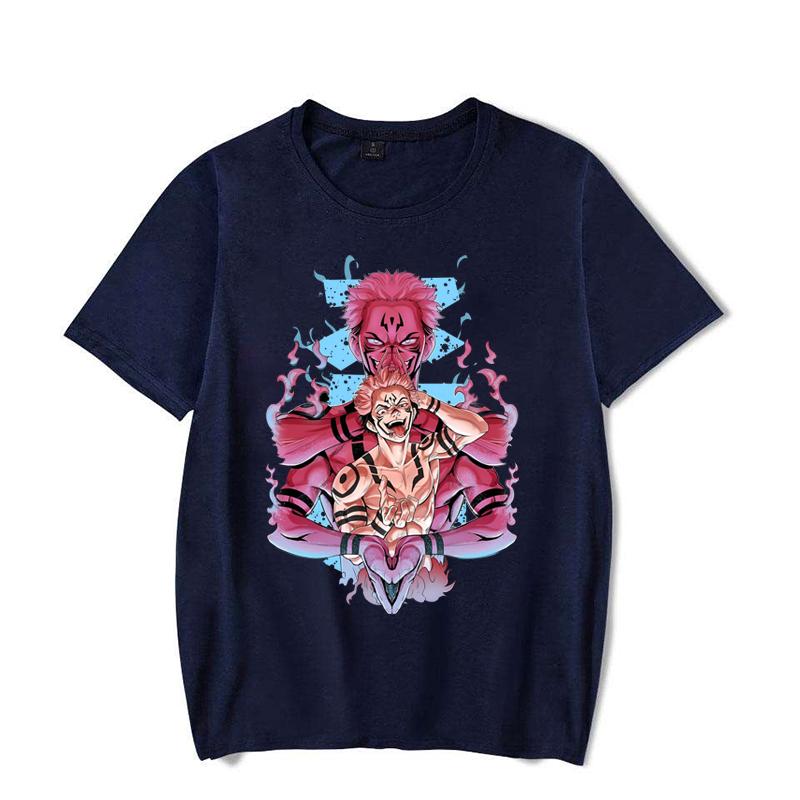 New Anime Ryomen Sukuna Print T-shirt Women's Men's Fashion Casual Summer Unisex Anime Short Sleeve Shirts Tee
