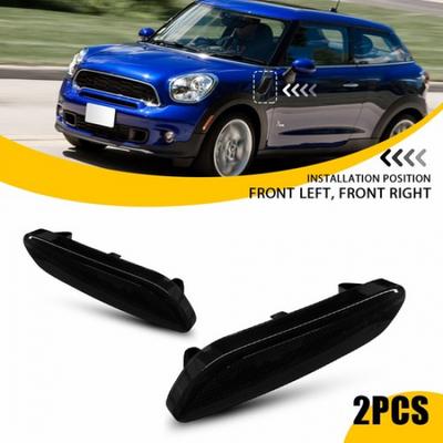 2PCS Smoked Front Side Marker Lights Lamps Housing For MINI Cooper R60 R61 11-16