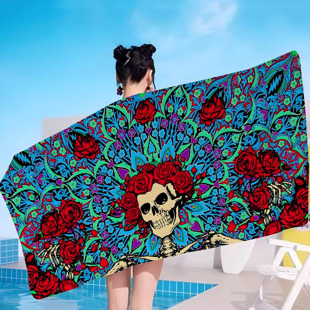 Rock Band G-Grateful-Dead Music Microfiber Beach Towel Absorbent Quick Dry Soft Yoga Swimming Resort Mountain Climbing Towel