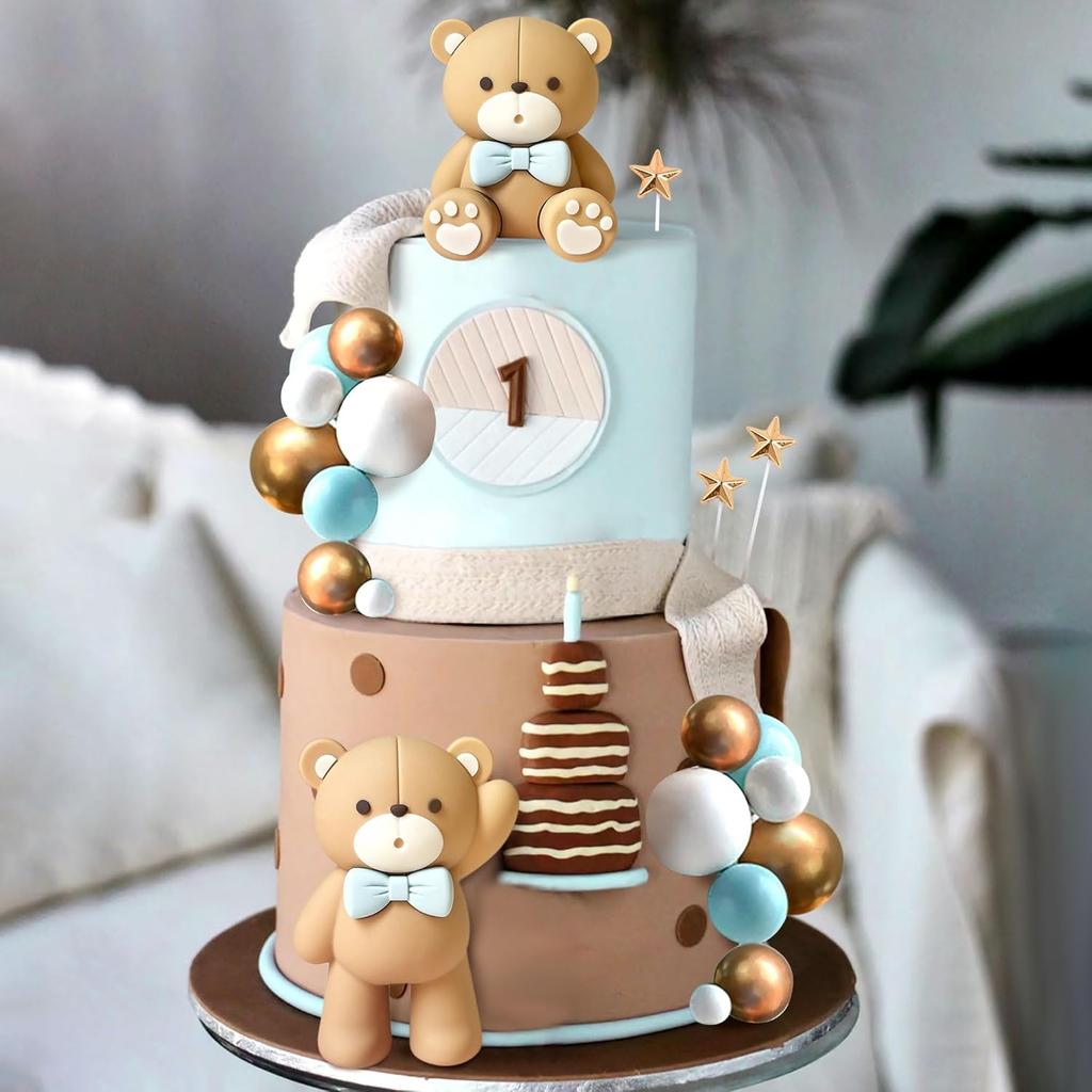 Luxury Bear Cake Decoration Baby Bear Baby Shower Cake Topper Bears Train Cake Decoration Baby Shower Birthday Cake Decoration