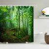 Berkenbomen Boslandschap Douchegordijn Waterdichte Stof Badkamer Gordijnen Natuurlijk Landschap Bad Scherm Met 12 Haken