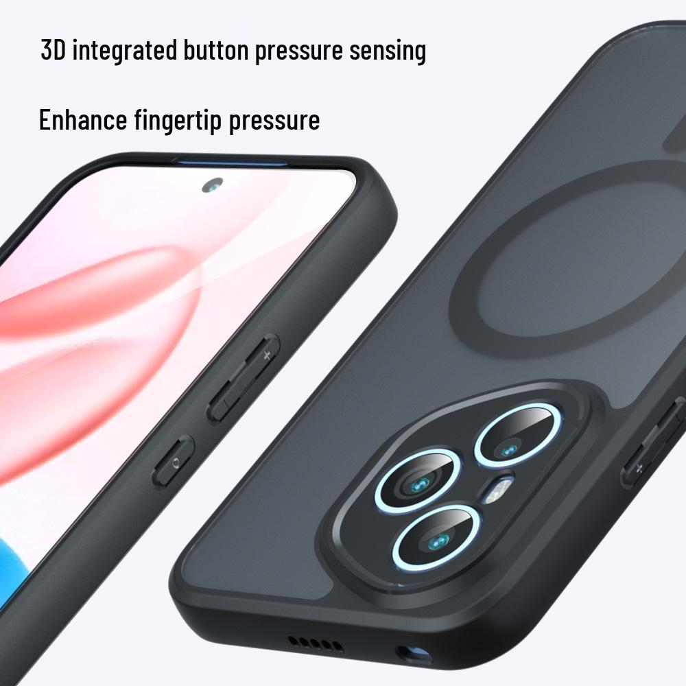 Honor400 Pro Magnetic Airbag Anti-Fall Frosted Phone Case – Overseas Version
