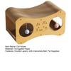 Cat Scratcher House Double Layers Corrugated Paper Scratch Cardboard Lounge Bed 2-in-1 Indoor Cats Scratching Board House with Interactive Ball