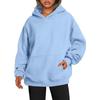 Top con tasche a maniche lunghe Pantaloni della tuta Streetwear Felpe Y2K Donna Harajuku Colore tinta unita Felpa larga Hip Hop Base Taglie forti