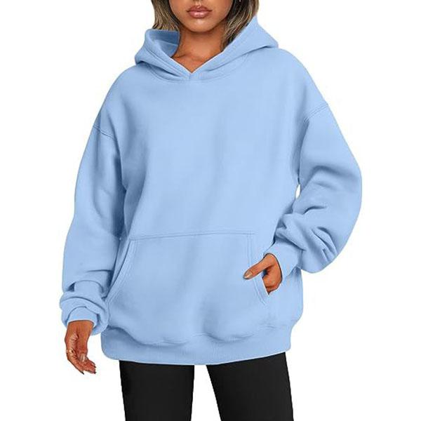 Top con tasche a maniche lunghe Pantaloni della tuta Streetwear Felpe Y2K Donna Harajuku Colore tinta unita Felpa larga Hip Hop Base Taglie forti