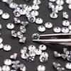 Wuzhou 1000pcs/pack Cubic Zirconia CZ 1mm- 3mm Round Brilliant Cut White Cubic Zircon Gemstone Melee Sizes