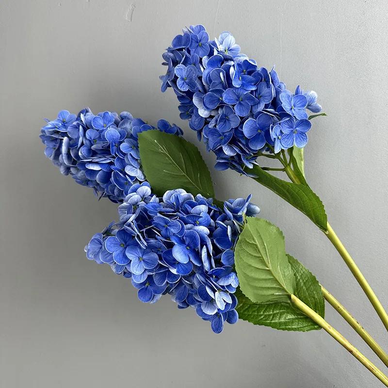 4Pc/lot 3D Latex Hydrangea Real Touch Artificial Flowers Wedding Decoration Hall Flower Arrangement Home Party Decoration Floral
