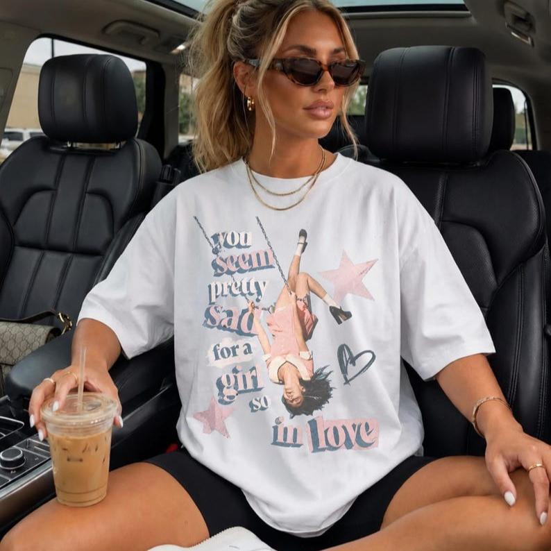 2026 Summer Fashion Trendy Tee Olivia Rodrigo You Seem Pretty Sad T-shirt 2 Side Olivia Rodrigo Tour 2026 Shirt Hip Hop Streetwear Top