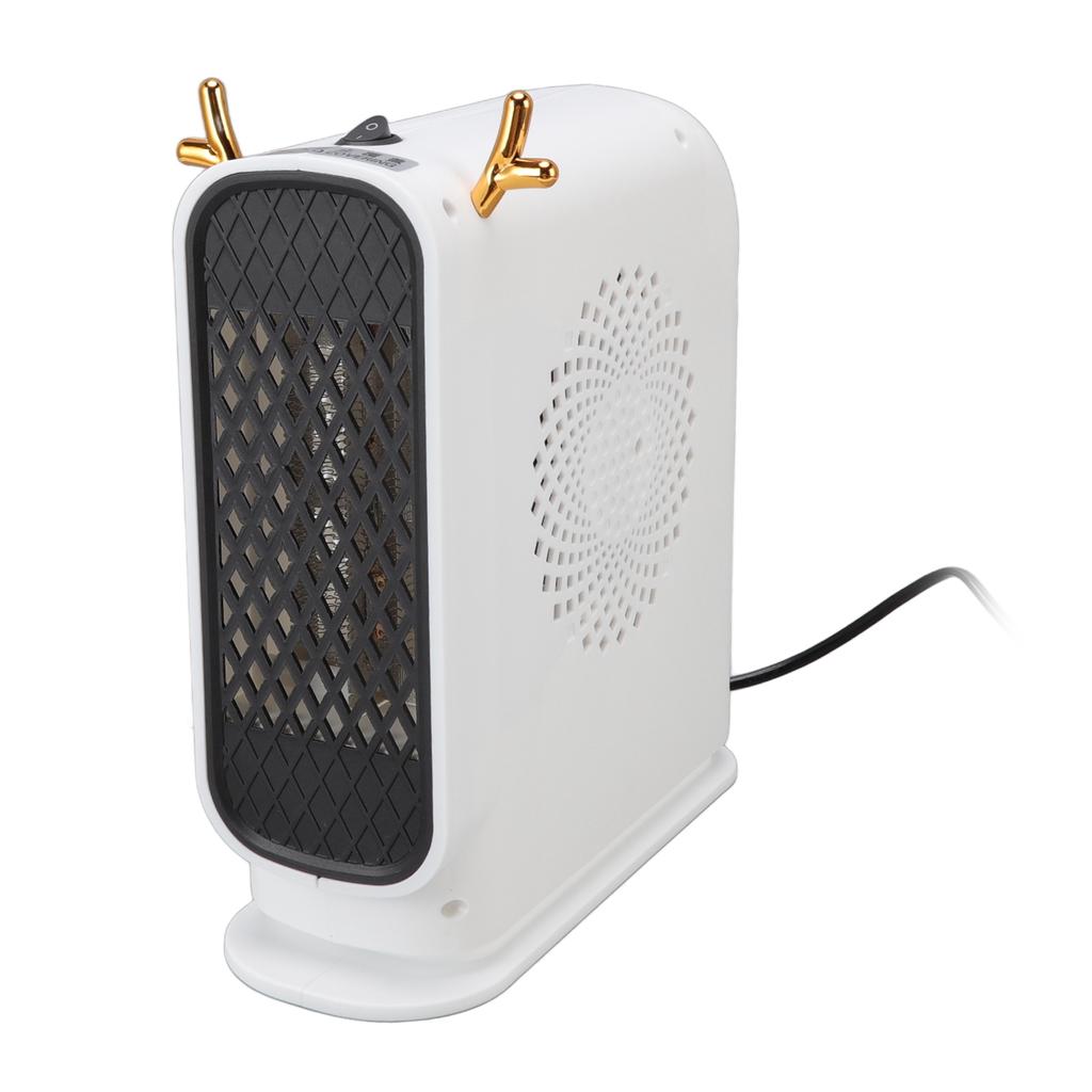 500W Air Warmer ABS Instant Heat 360 Degree Air Diversion Double Power Off Protection Space Heater