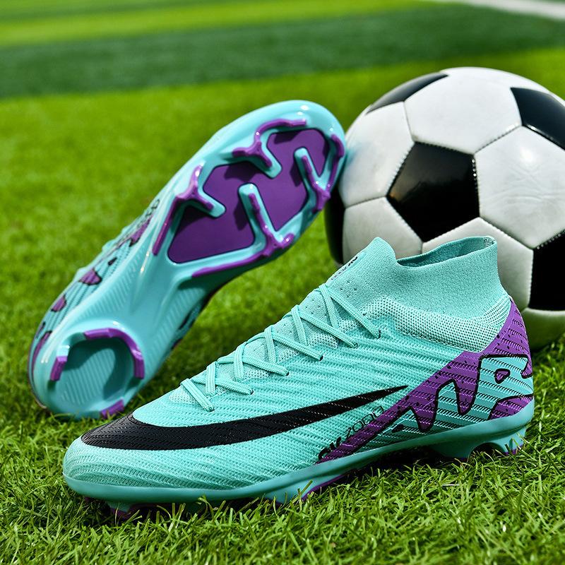 2025 thorns 15 football shoes high-top men's and women's broken nails spikes student children's boys artificial turf sports shoes