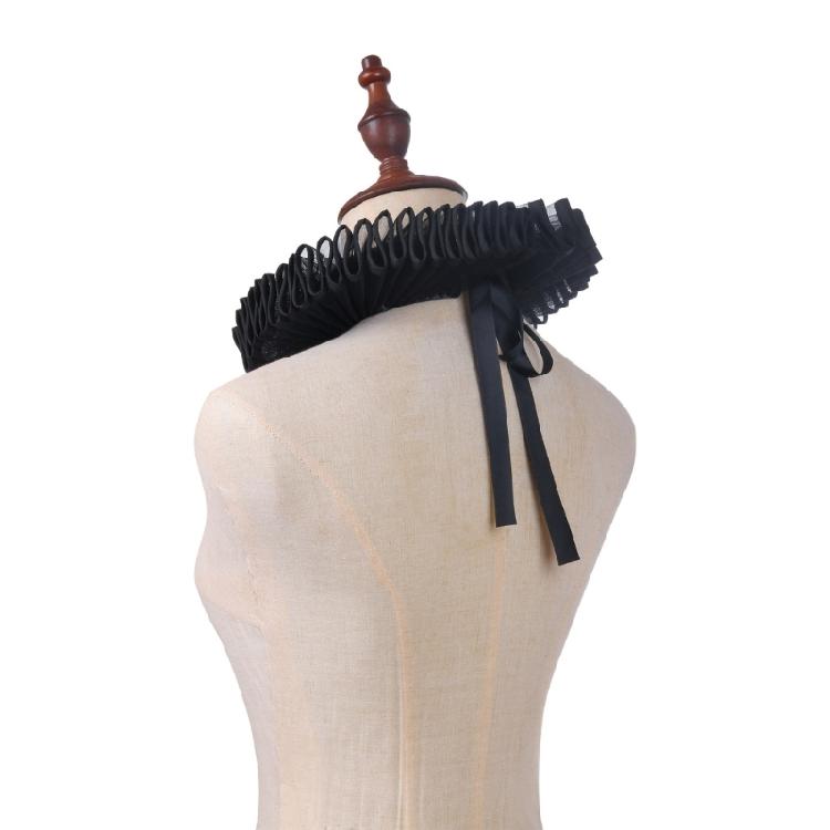 Adjustable Tie Ruffled Collar Retro For Victorian Age Costumes and Cosplay Halloween Accessory Versatile Collar