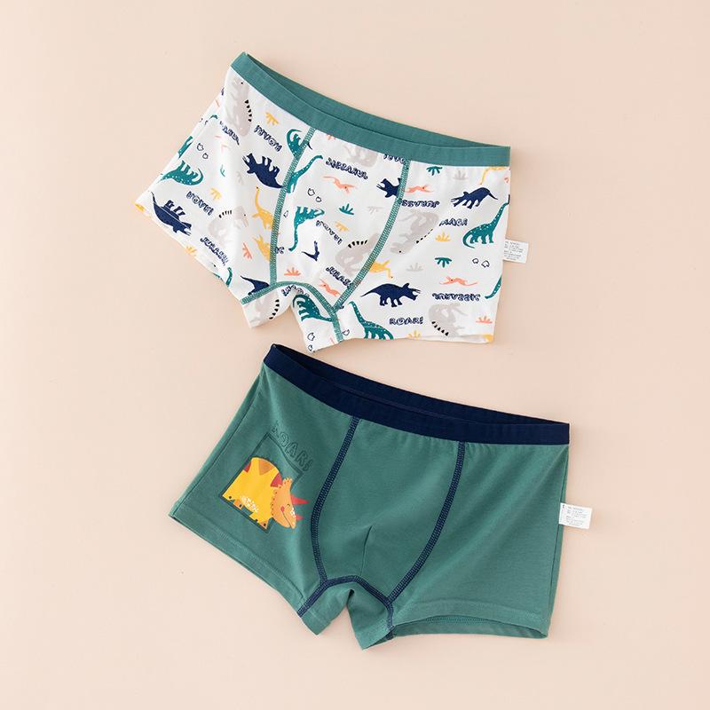 Boys' Pure Cotton Boxer Shorts - Breathable, Comfortable Underwear for Kids (Middle to Large) - Summer Style