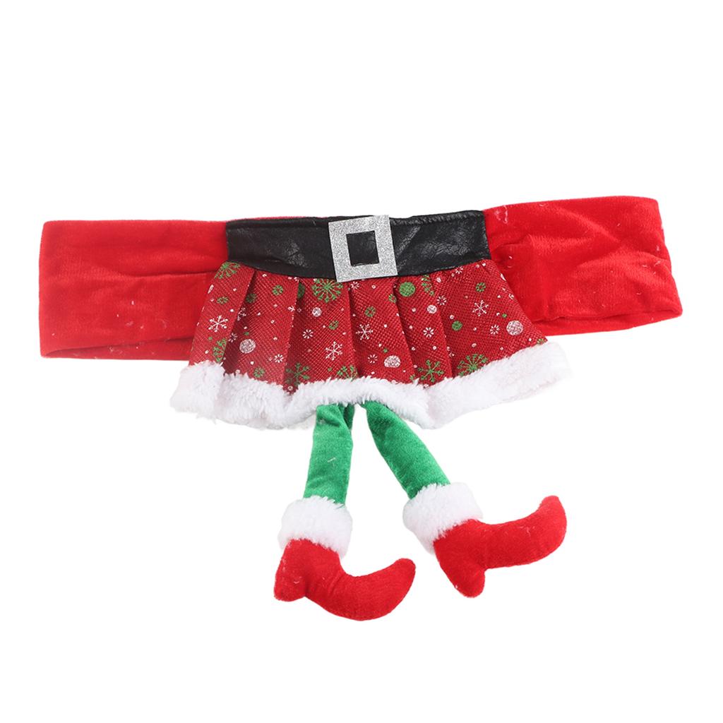 Christmas Chair Back Cover Decorative Soft Dust Proof Christmas Dining Chair Slipcover for Home