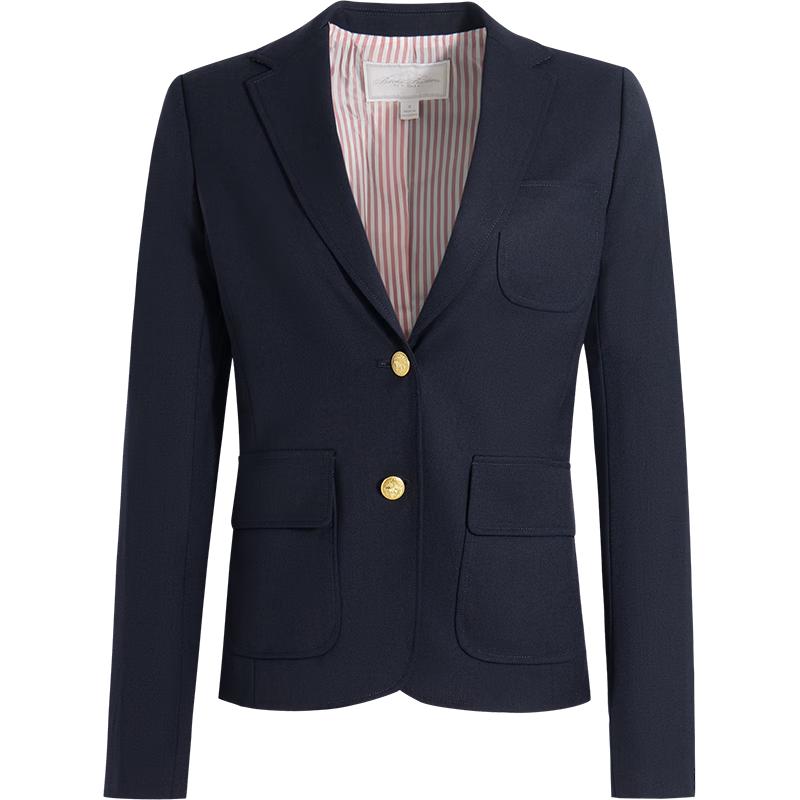 

BrooksBrothers Women s Merino Wool Blend Blazer XXS 0
