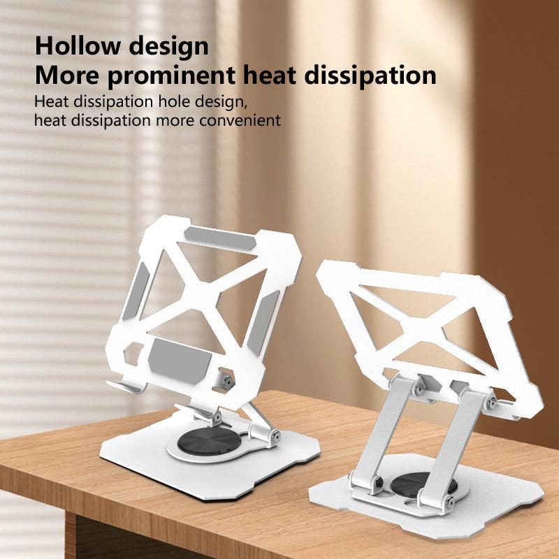 360 Degree Rotating Phone Stand Desktop All Metal Tablet Notebook Universal Support Stand Lazy Person Foldable Portable TV Stand