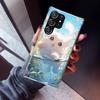 Cartoon Cute Cat Fish Aesthetic Phone Case For Samsung Galaxy S26 S25 Edge S24 S23 Ultra S22 Plus S21 S20 FE Soft TPU Back Cover