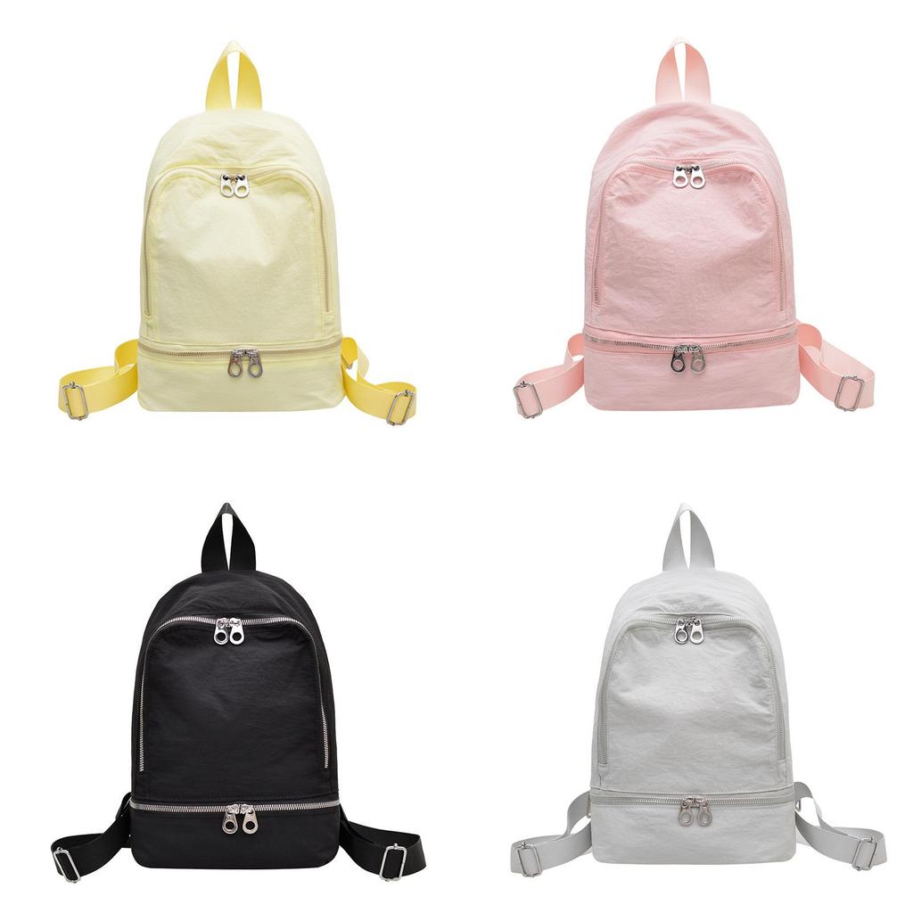 Nylon Casual Backpack With Breathable Design For Students And Commuters